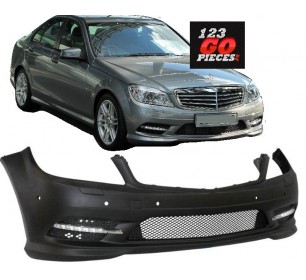 Pare-chocs avant look Pack AMG C63 pour Mercedes Classe C (W204) 2007-2011 - GO1672550